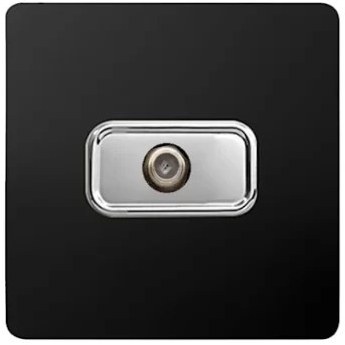 پریز آنتن آسیا مدل یاقوت مشکی نقره ای